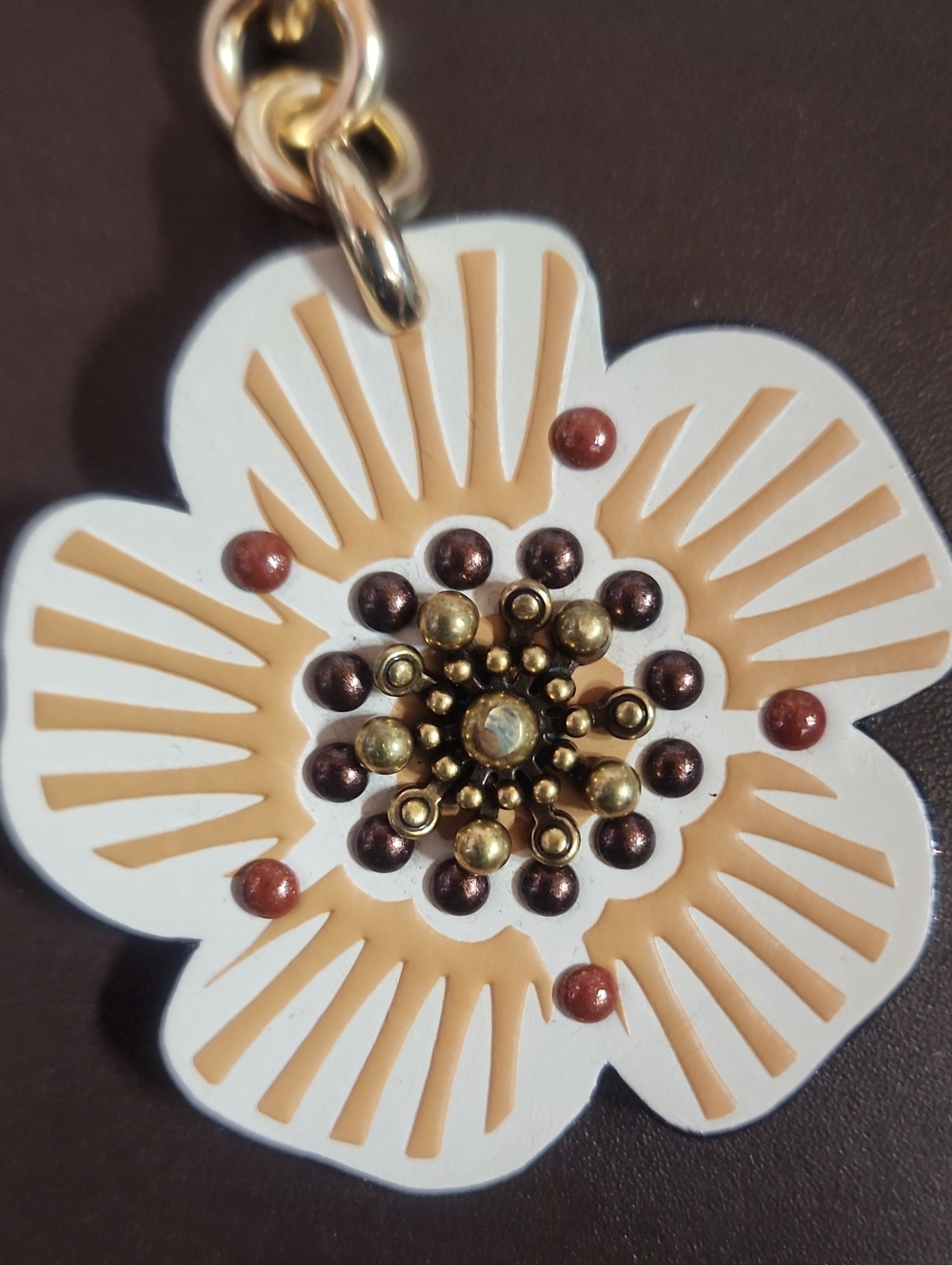 Coach Floral Key Fob with Easy Clip Ring Has Call Out - Picture 7 of 8
